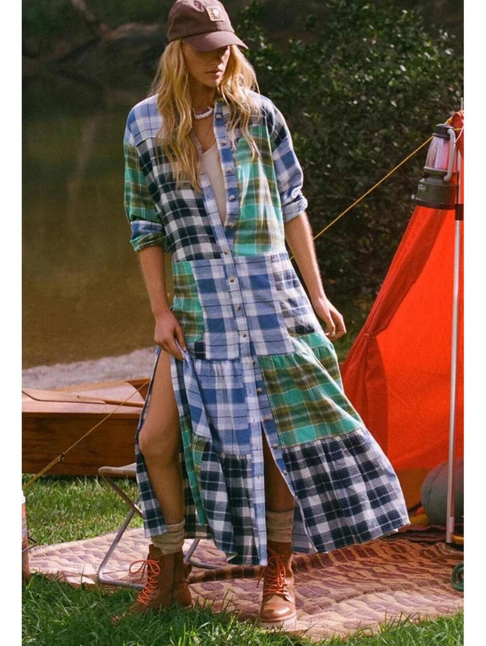 SPELL High Tide Flannel Maxi Dress